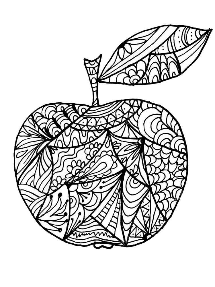 Стилизация яблока в графике