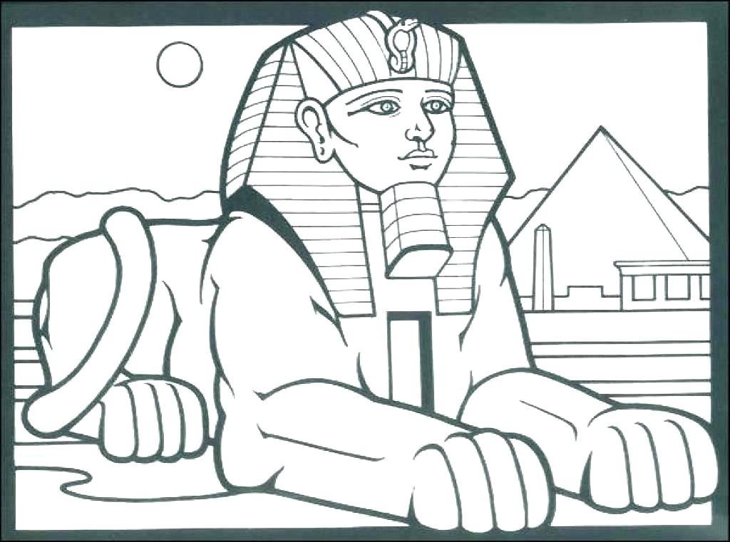Древний Египет сфинкс раскрашенный