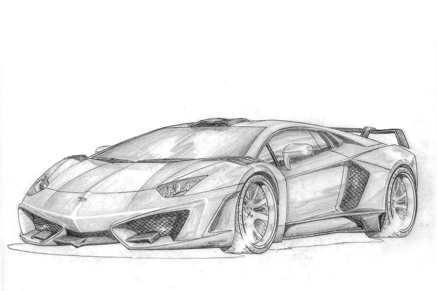 Ламборджини Aventador Sketch