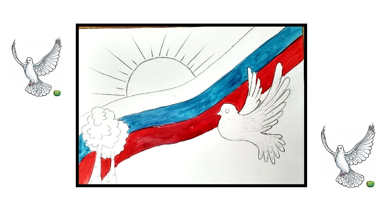 Россия рисунок карандашом