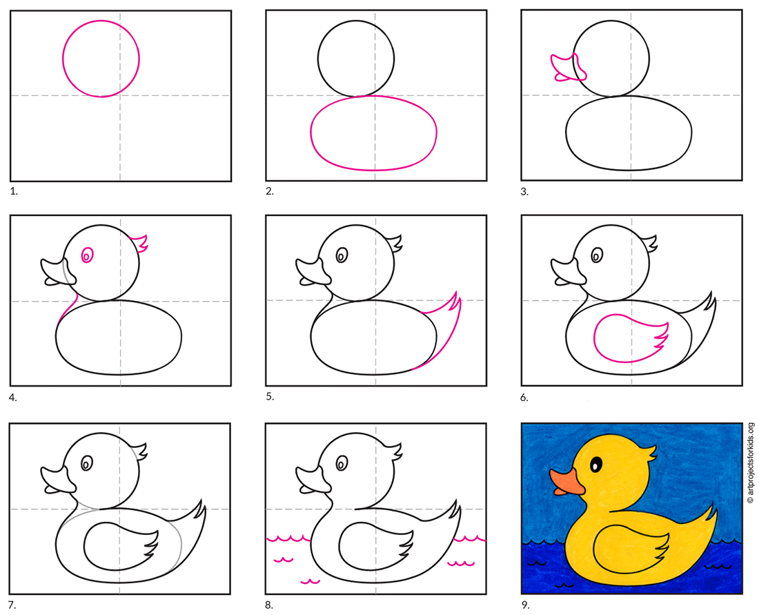 Как нарисовать утку ребенку