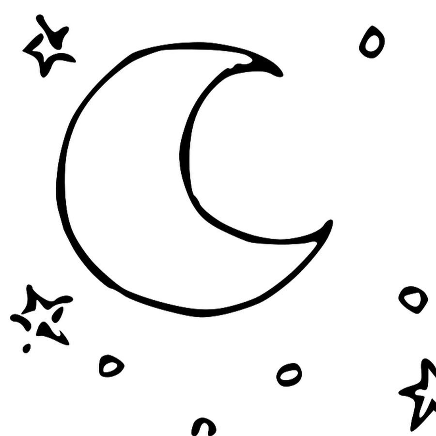 Луна раскраска для детей