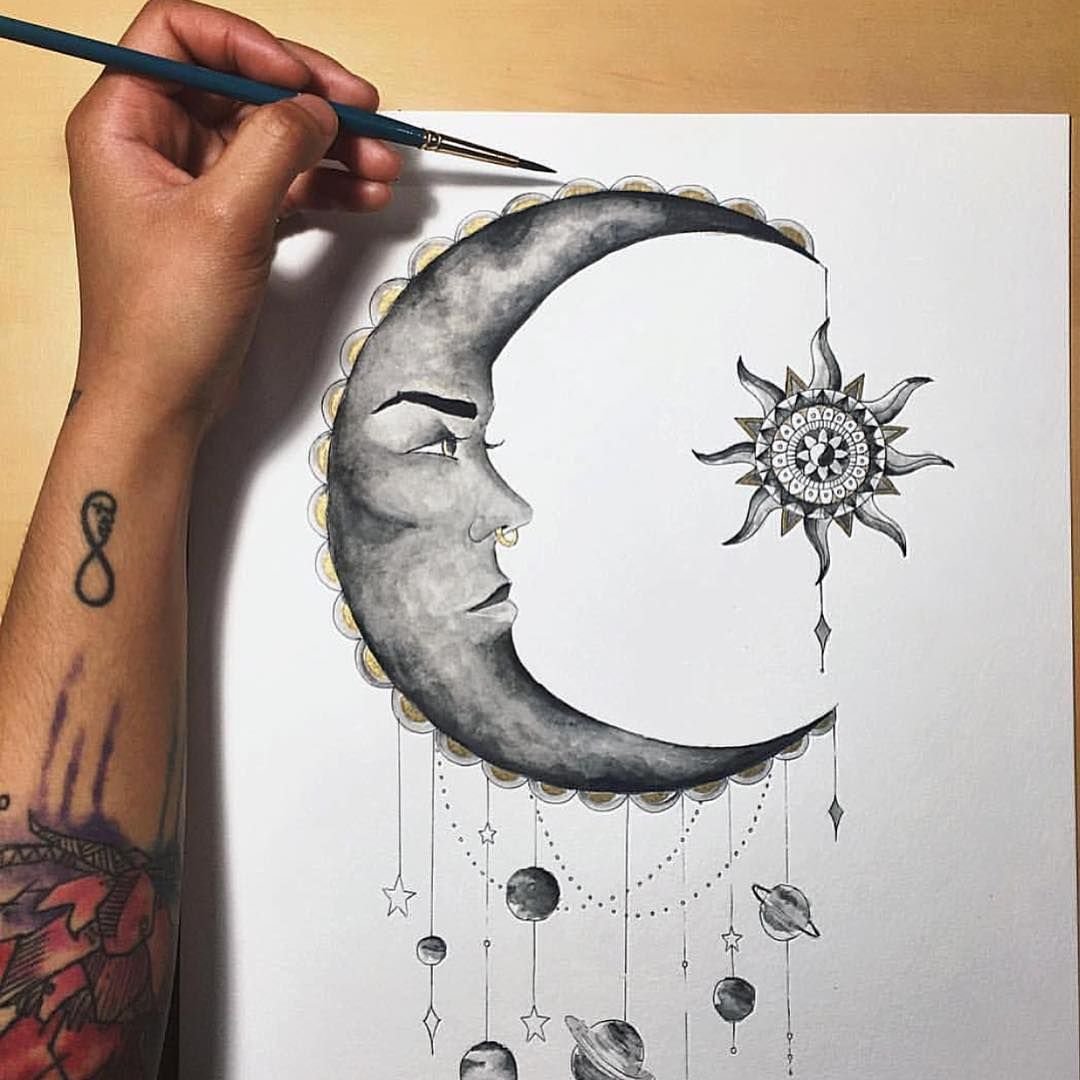 Солнце и Луна Графика