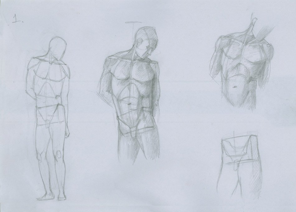 Мужское тело для рисования