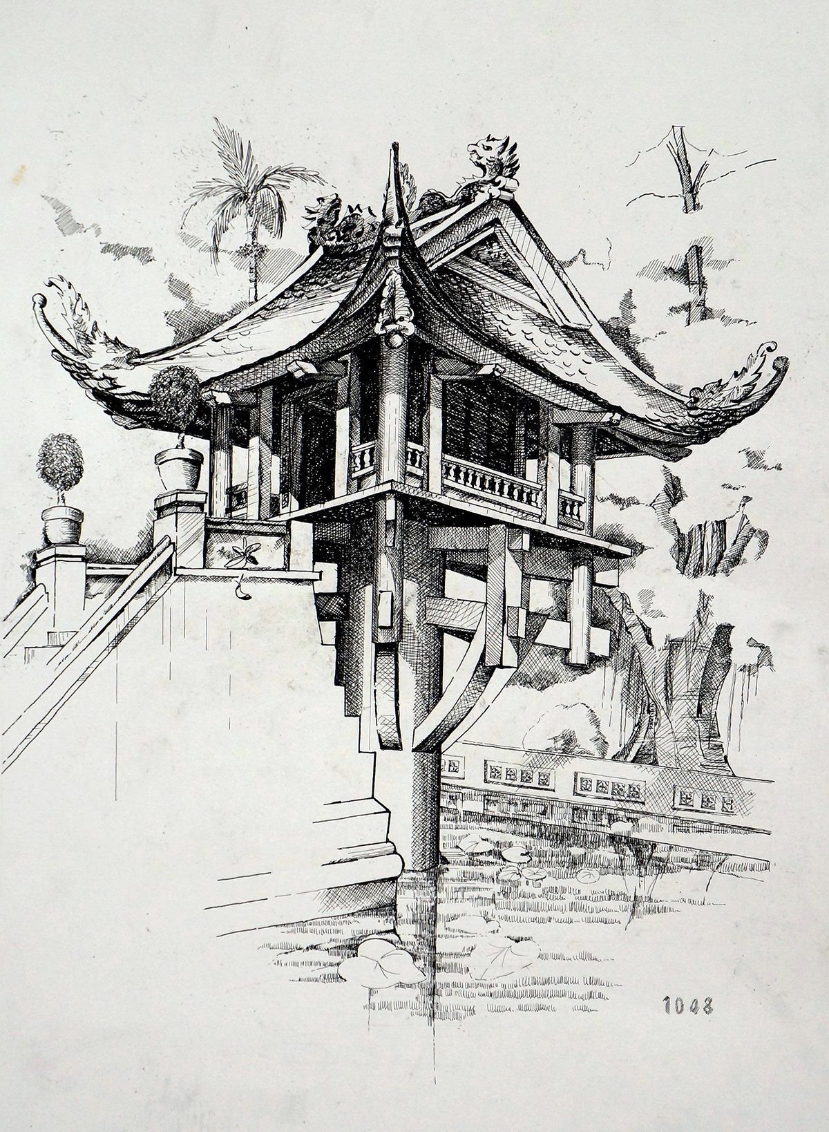 Китайская архитектура Графика