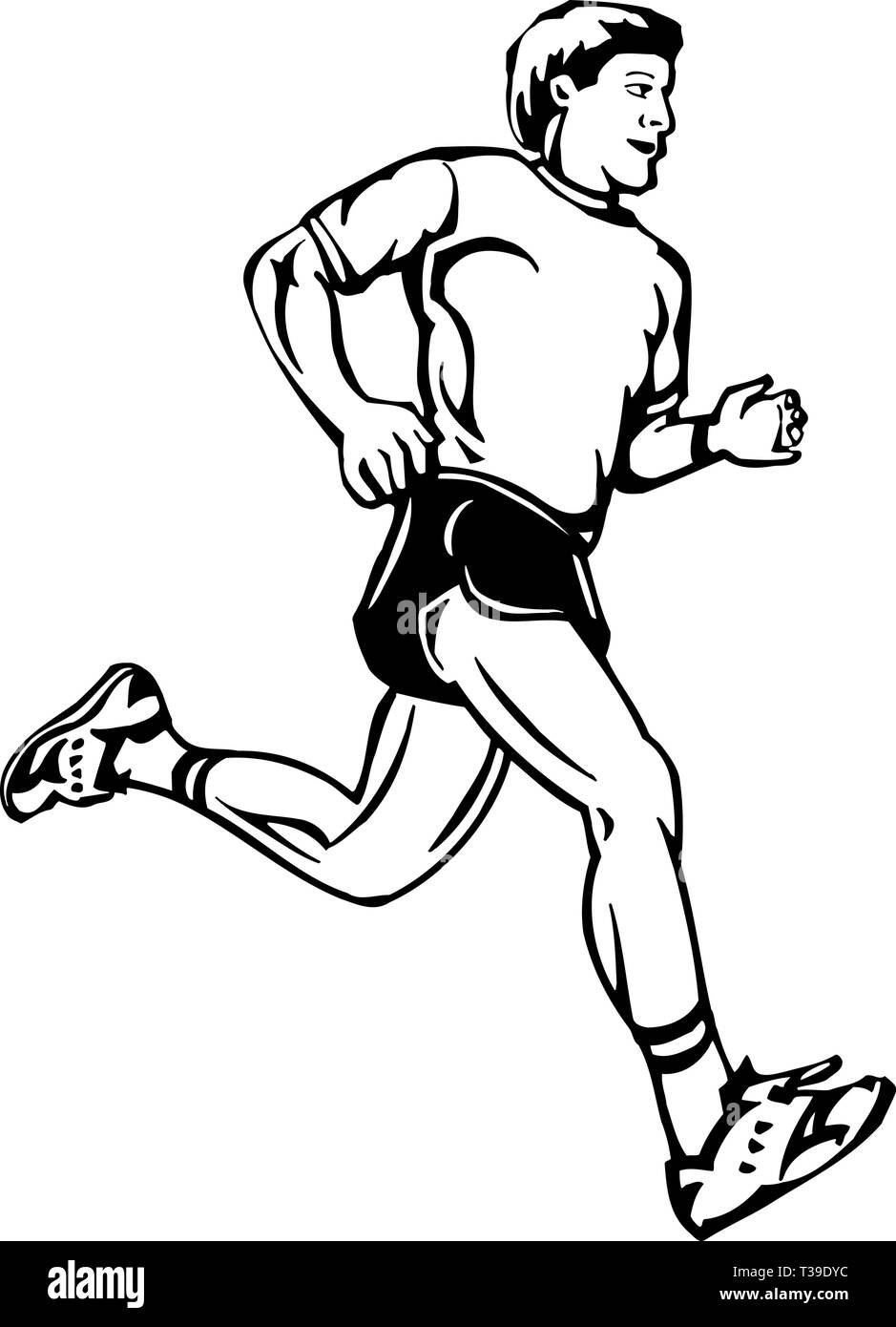 Раскраска бегущие спортсмены