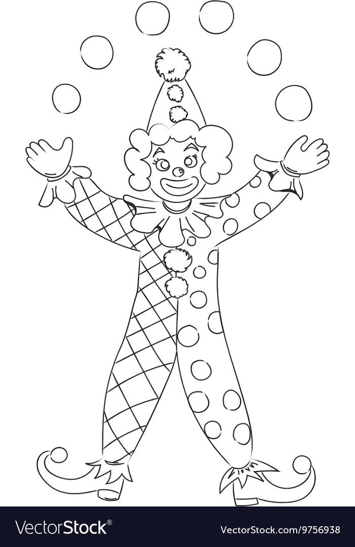 Детские рисунки клоуна карандашом