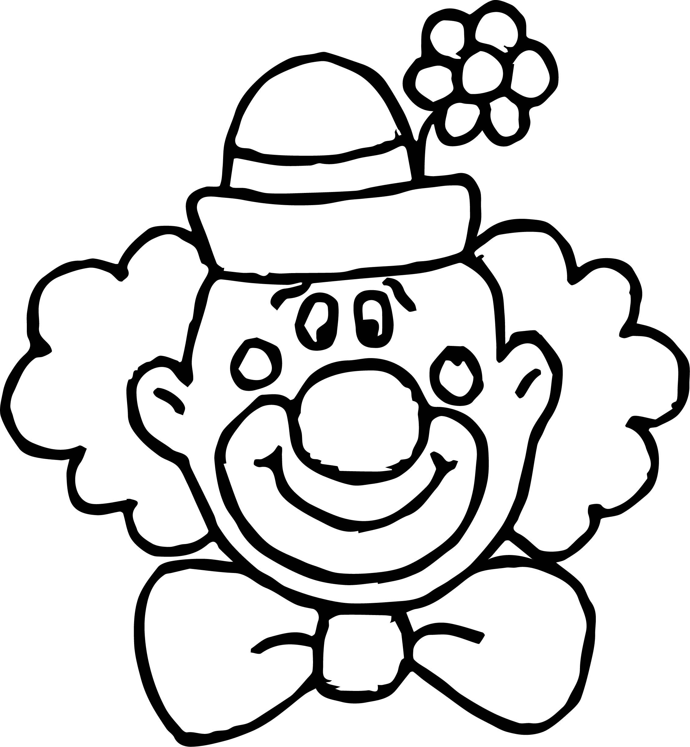 Изображение клоуна для детей раскраски