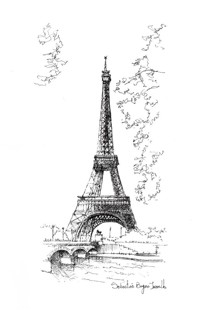 Франция рисунок карандашом
