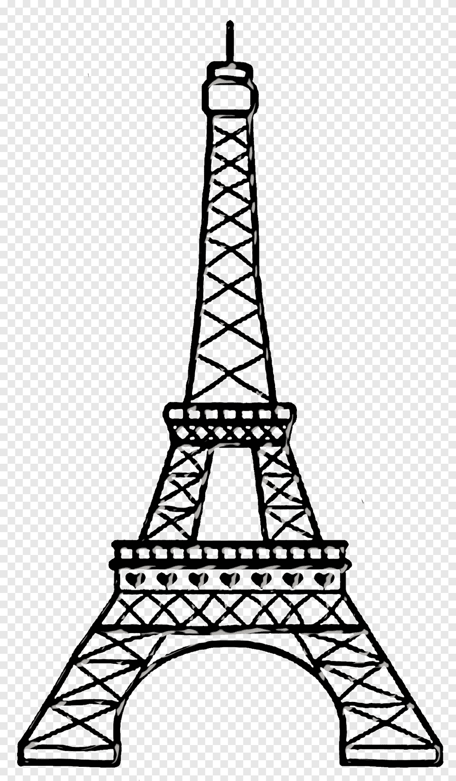 Как нарисовать эльфивую башню в Париже