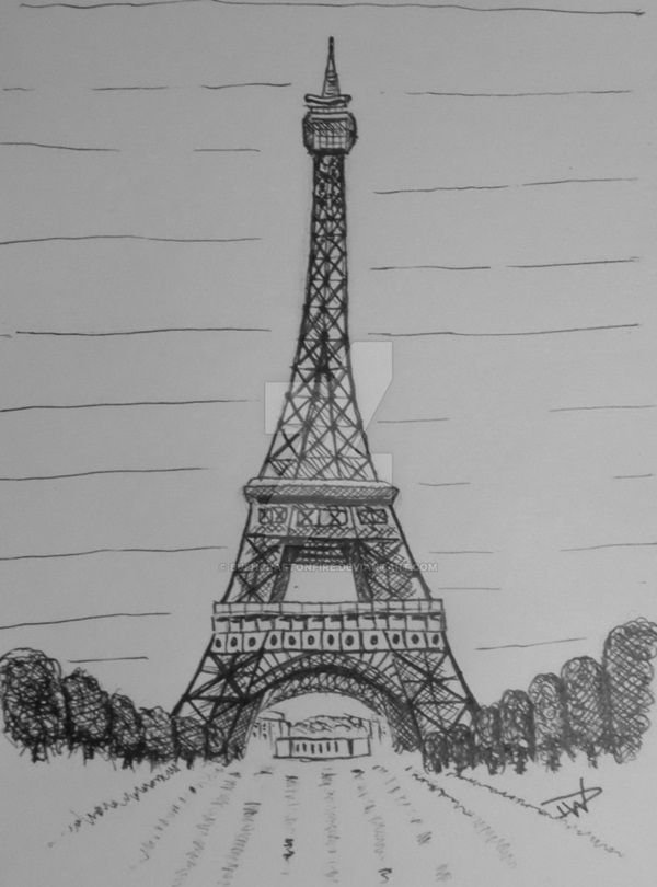 Раскраска эльфивая башня в Париже
