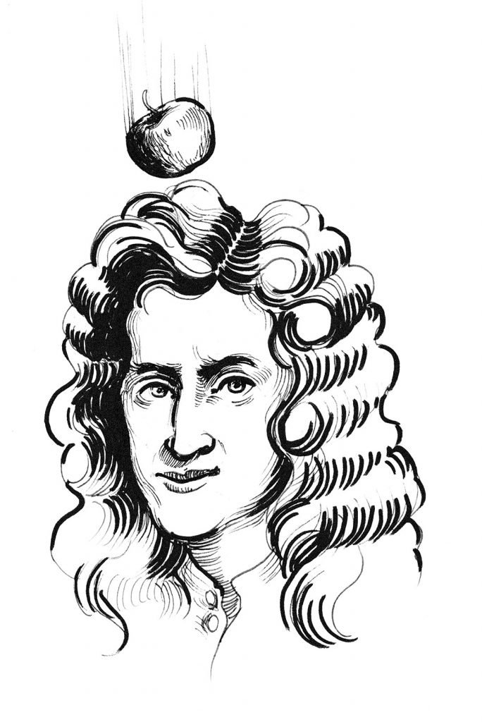 Исаак Ньютон рисунок
