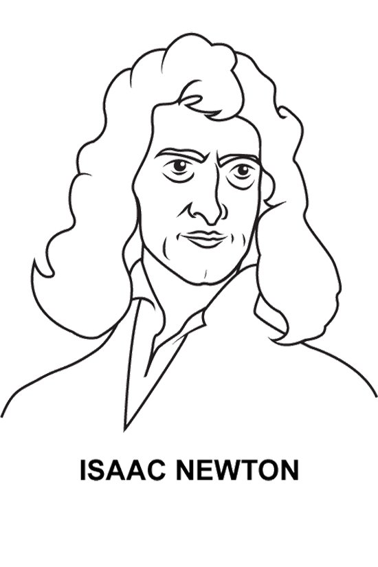 Исаак Ньютон нарисовать