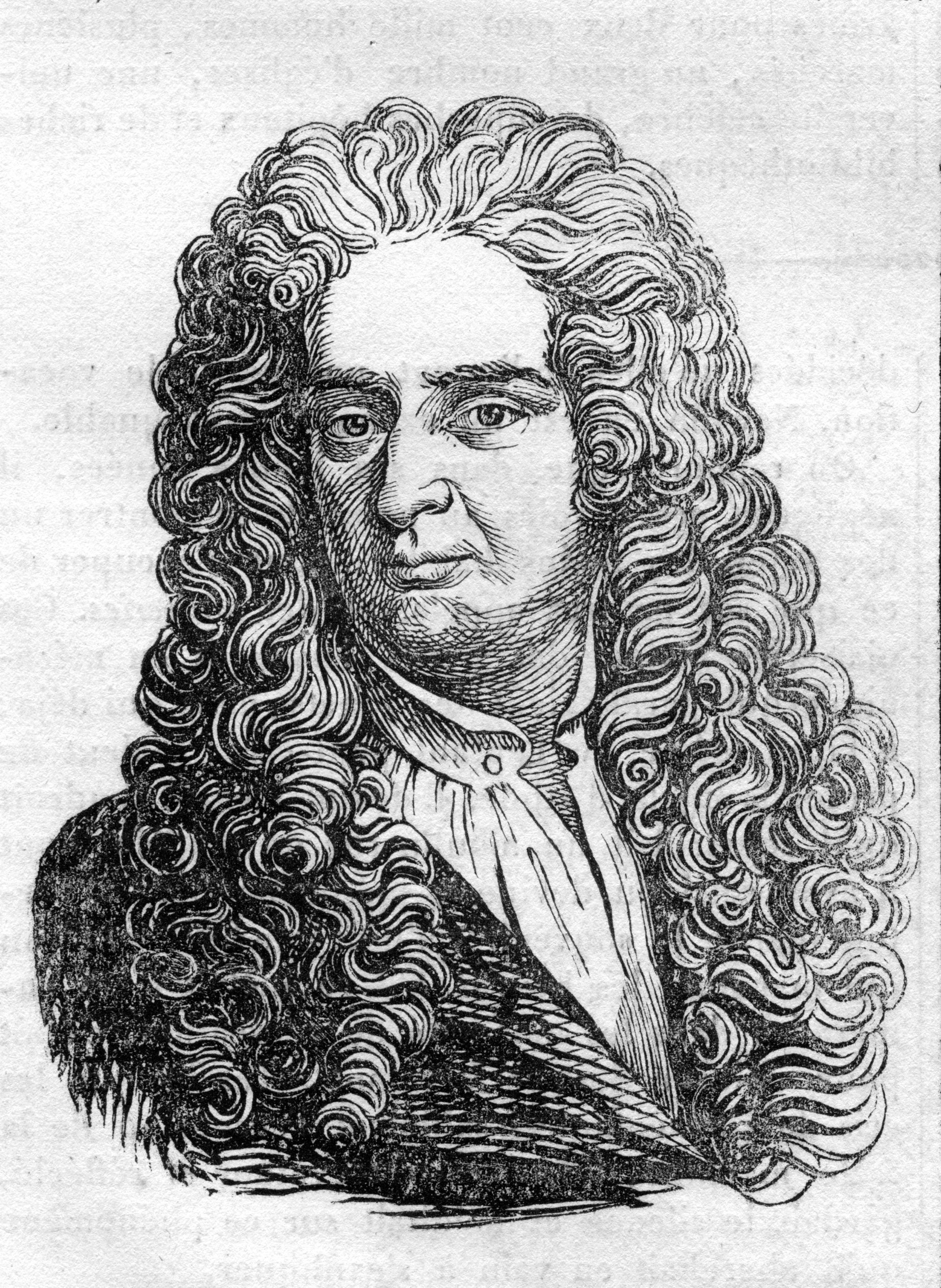 Исаак Ньютон портрет карандашом