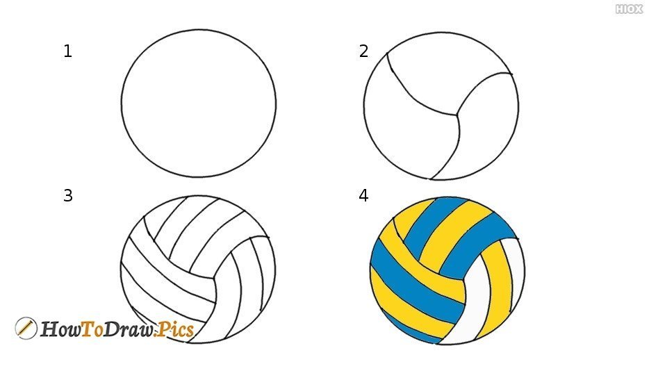 Волейбольный мяч для срисовки