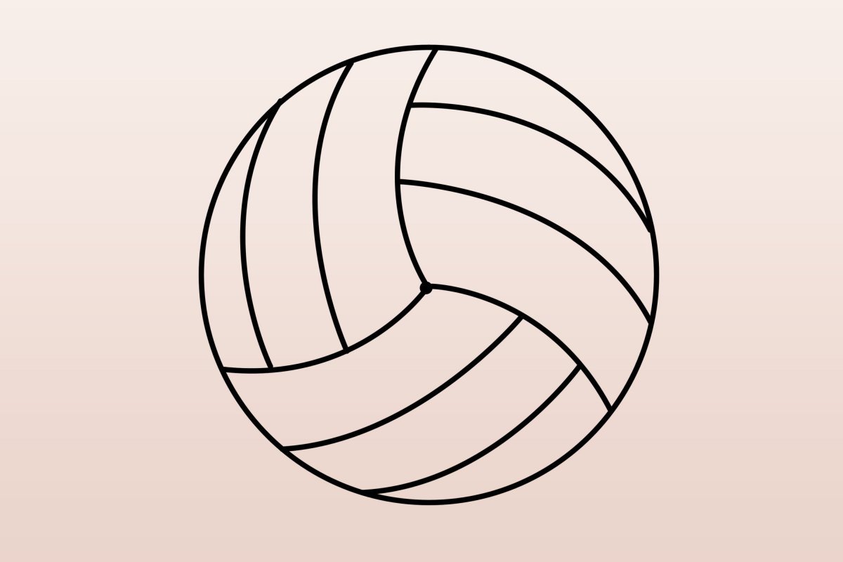 Как нарисовать волейбольный мяч поэтапно