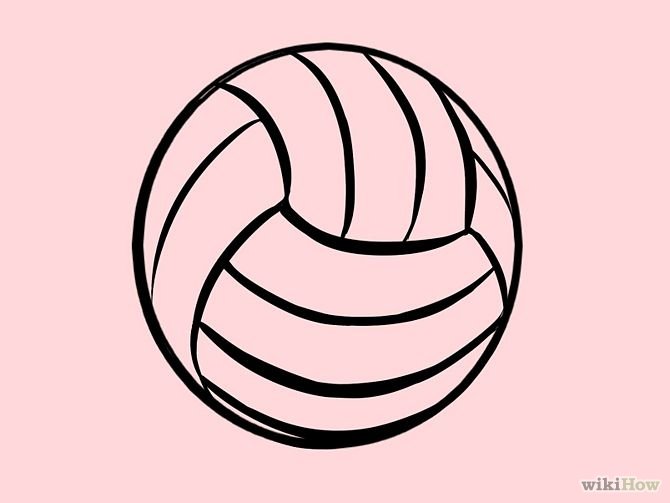 Волейбольный мяч зарисовка