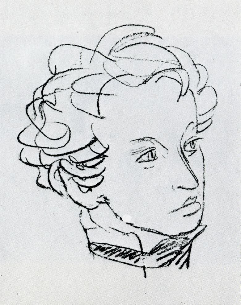 Автопортреты Пушкина на полях его рукописей