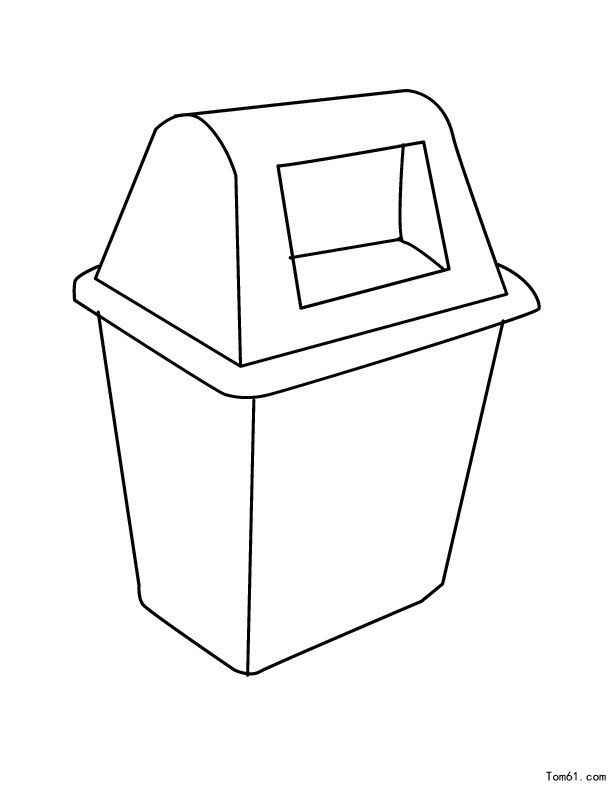 Раскраска контейнер для мусора