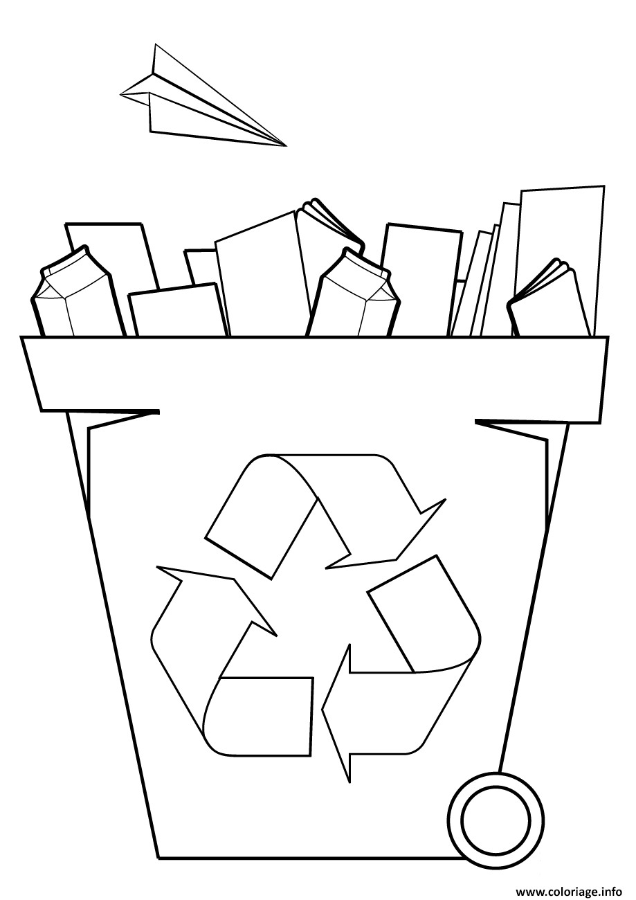 Раскраска утилизация мусора