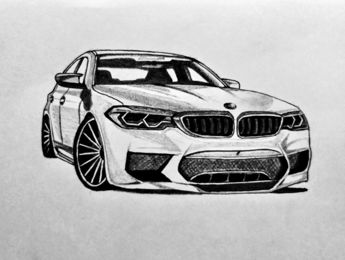 BMW m5 f90 рисунок