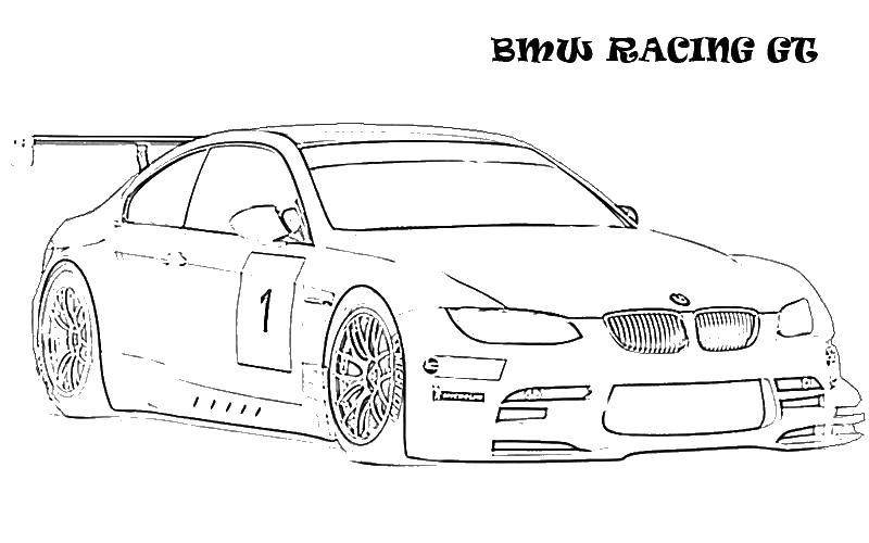 Раскраска машины BMW m3 GTR