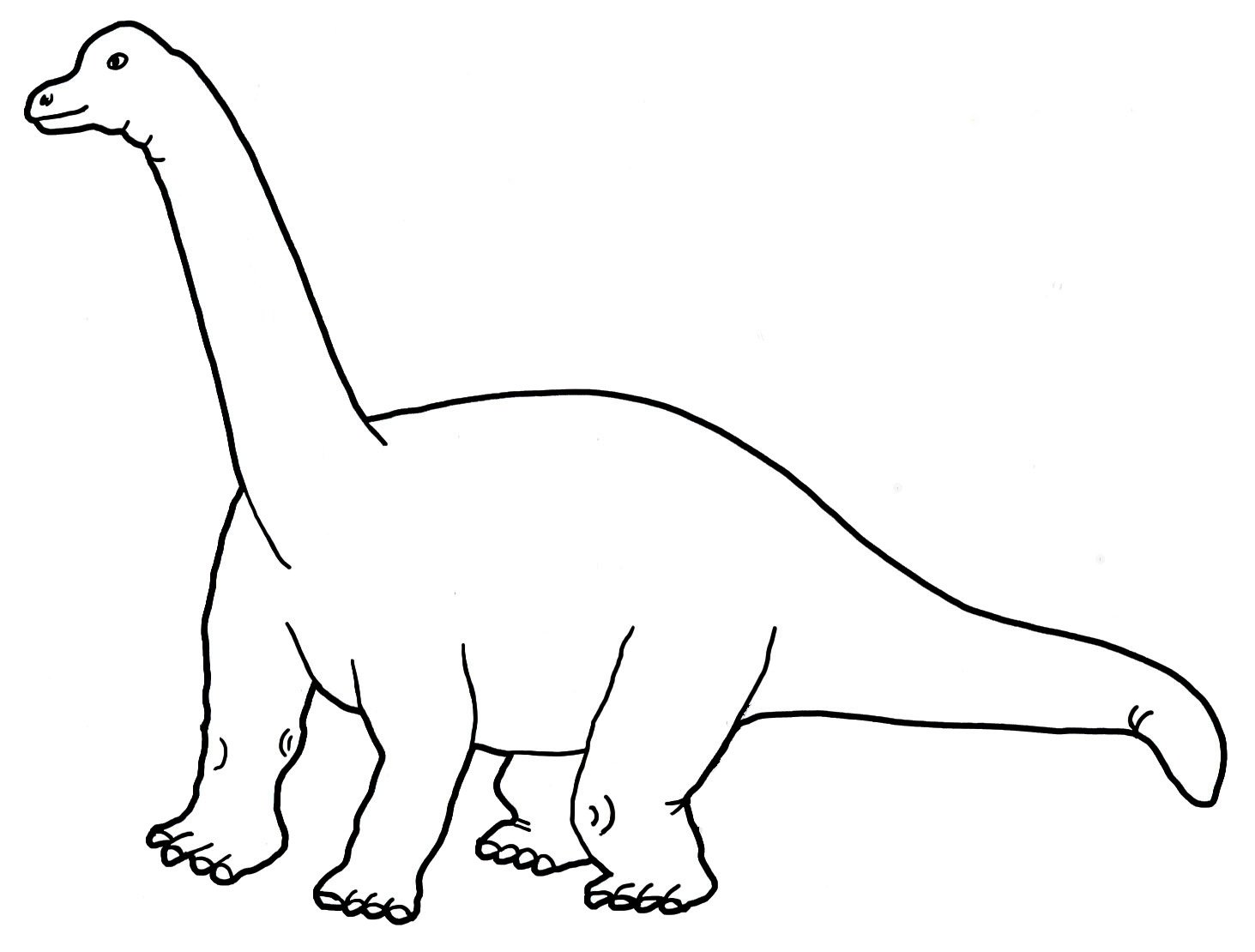 Динозавр с длинной шеей раскраска