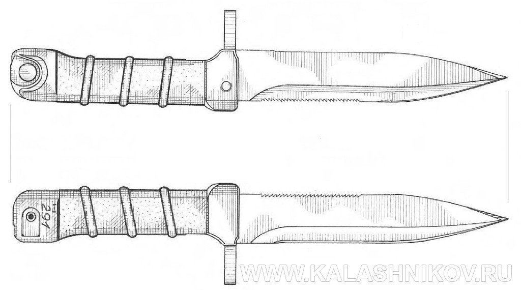 М 9 байонет нож стандофф 2 чертеж