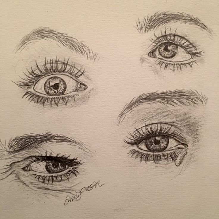 Зарисовки глаз карандашом