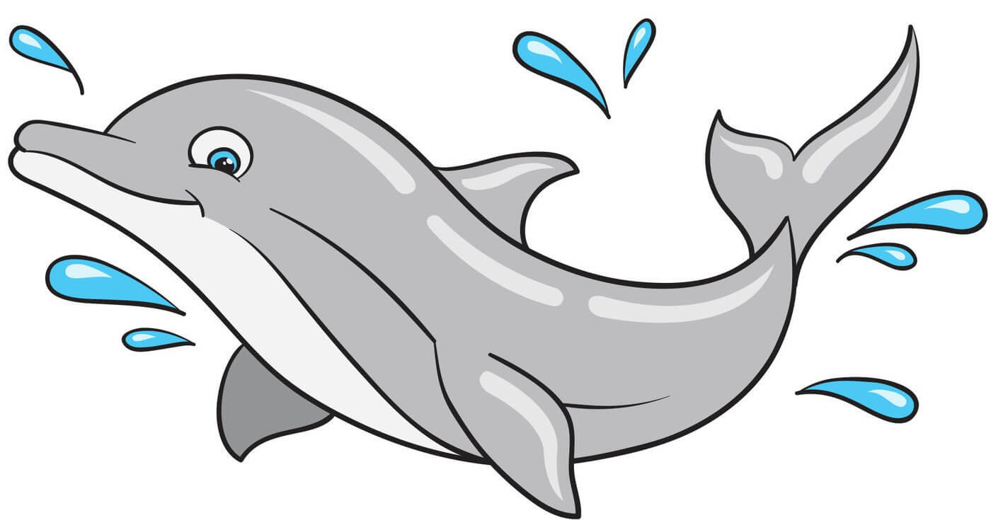 Дельфин рисунок для детей