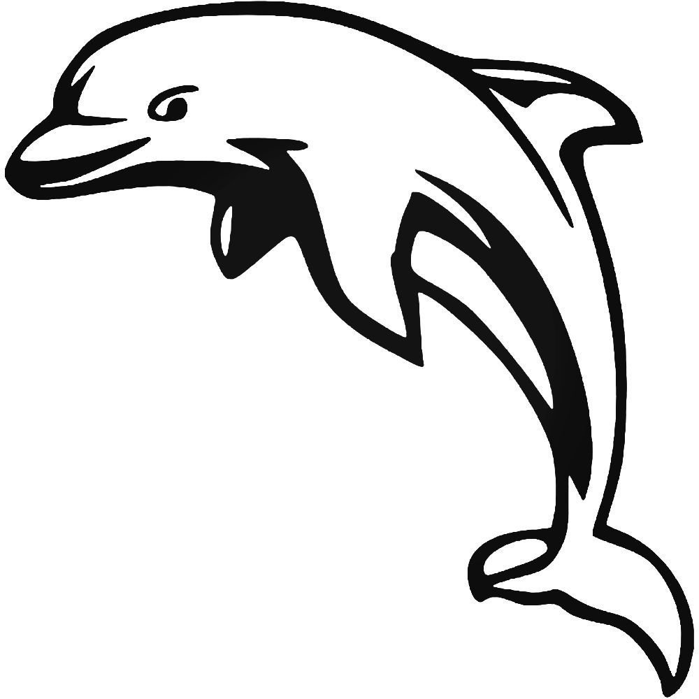 Тату Дельфин черно-белое