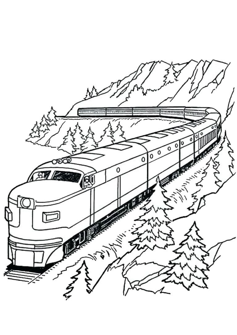 Раскраска поезд