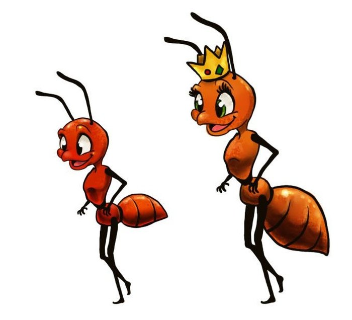 Королева матка муравьев мультяшка