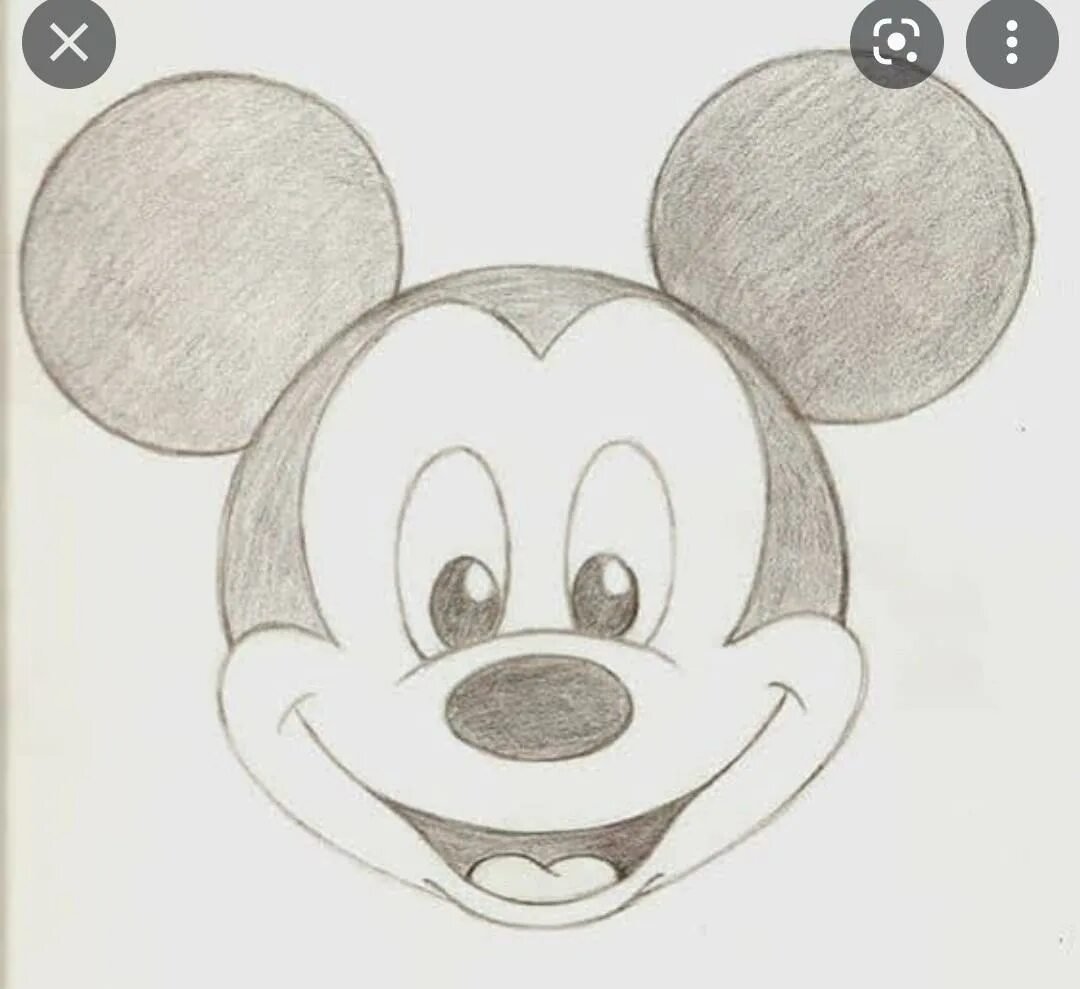 Рисунки Микки Мауса карандашом для срисовки