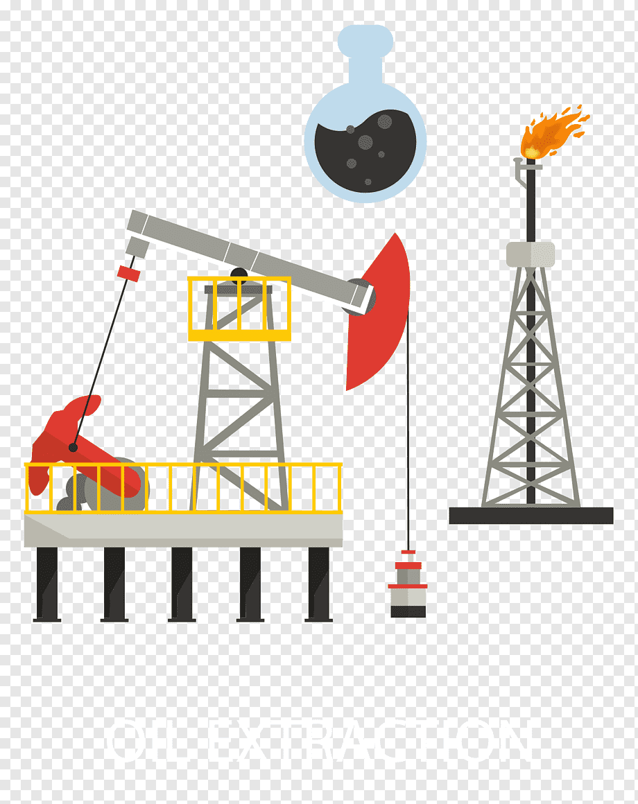 Нефтяная вышка на белом фоне