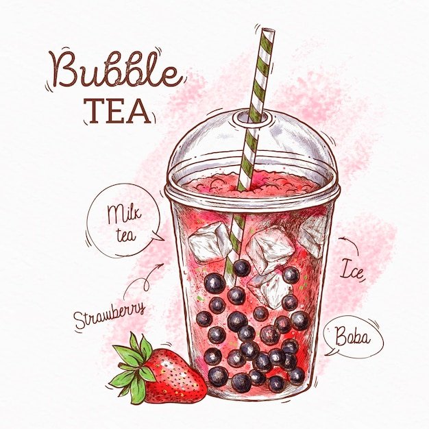 Рисунок схематичный Bubble Tea