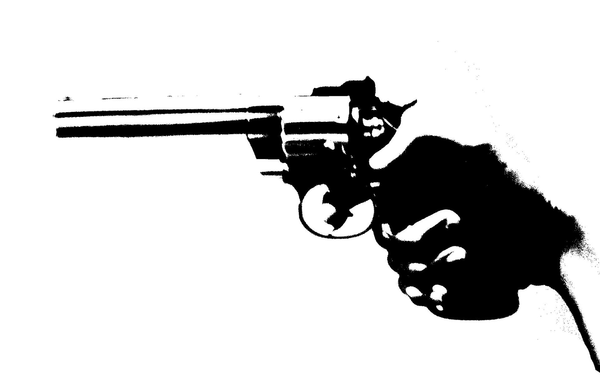 Револьвер черно белый