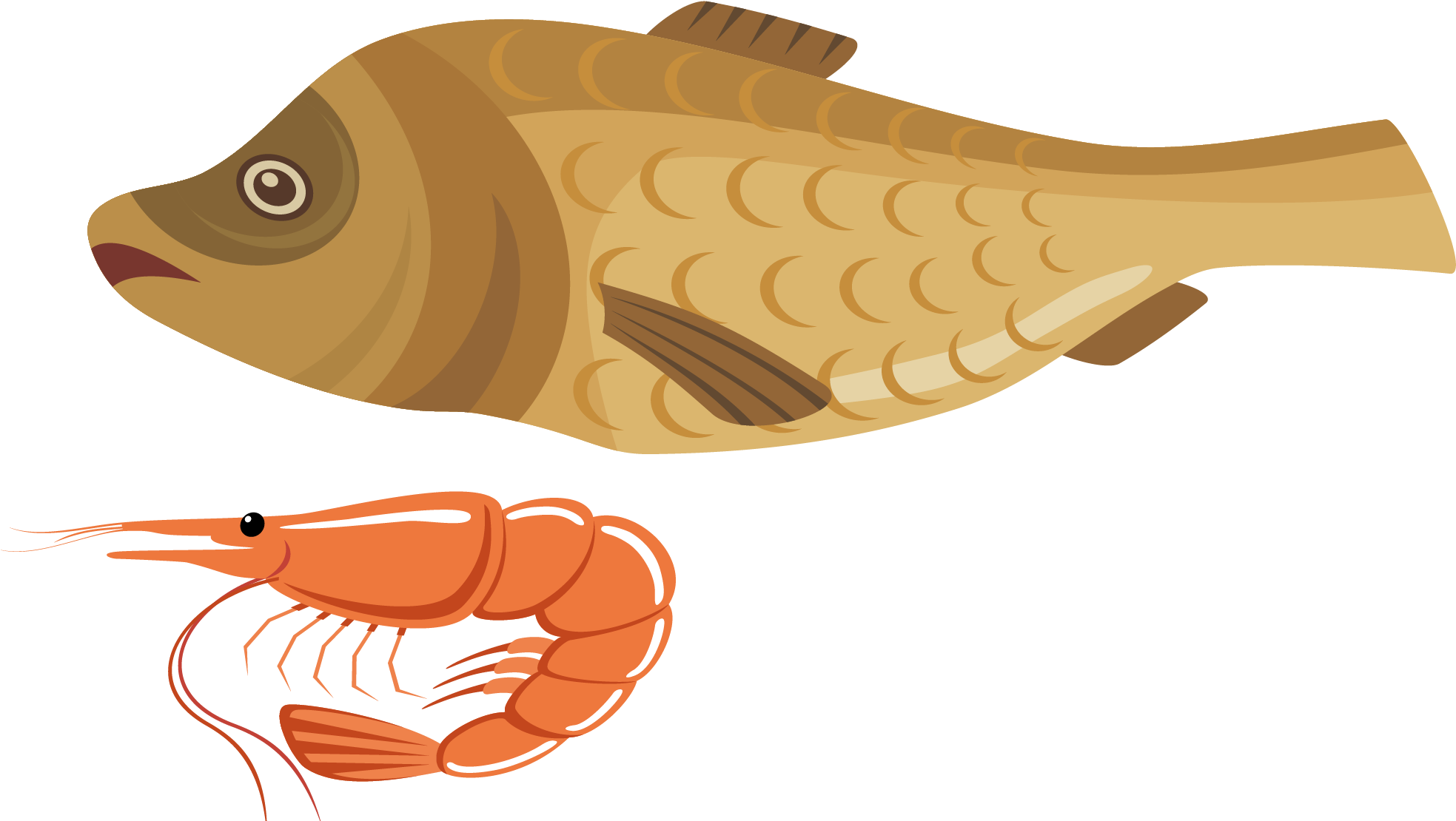 Сушеная рыба вектор