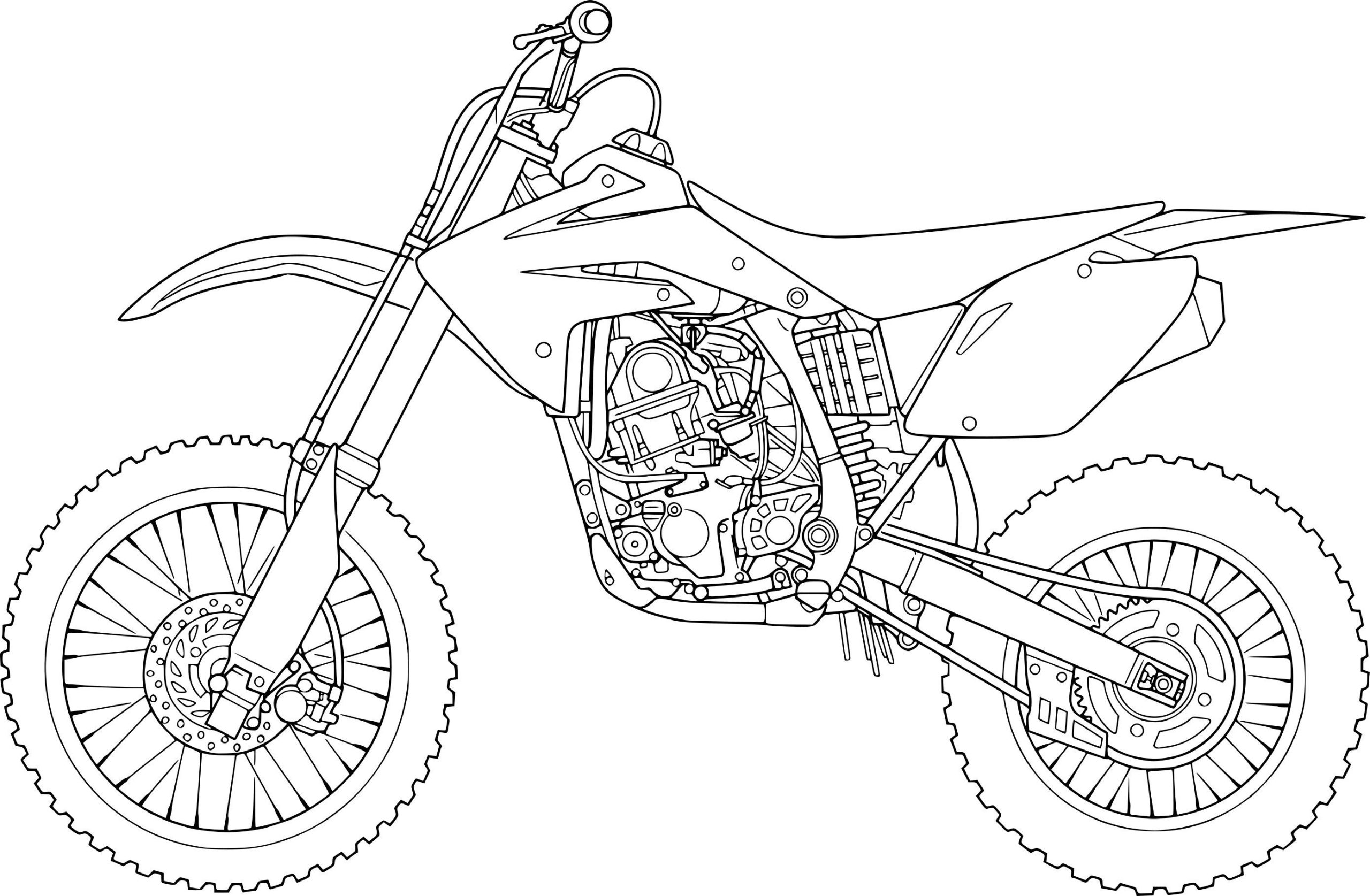 КТМ кроссовый мотоцикл чертеж