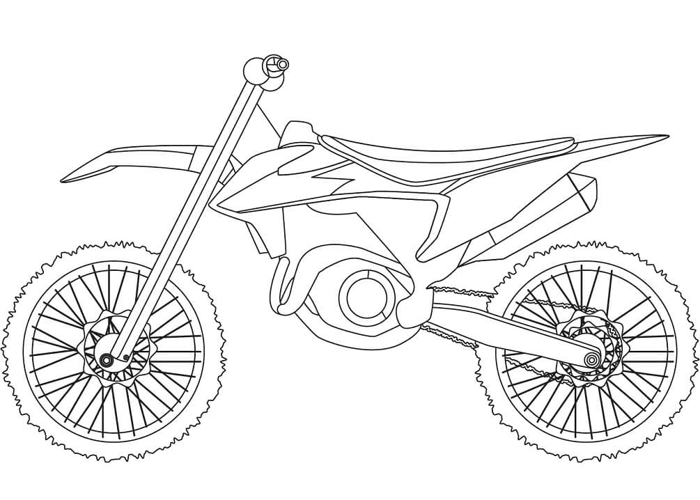Раскраска мотоцикл питбайк