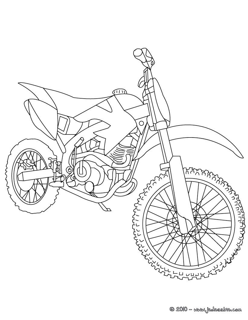 Раскраска кроссовый мотоцикл КТМ