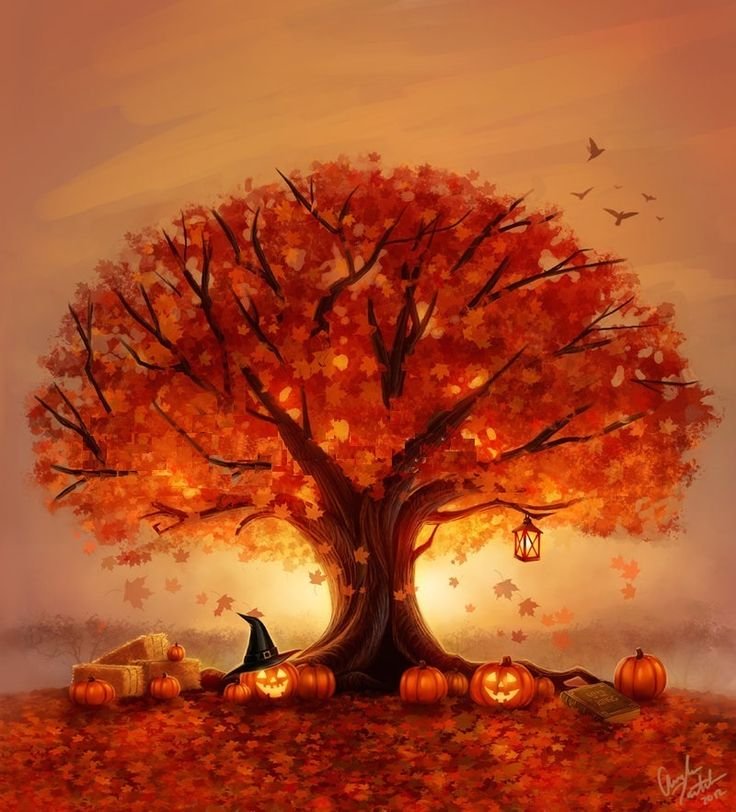Осеннее дерево арт
