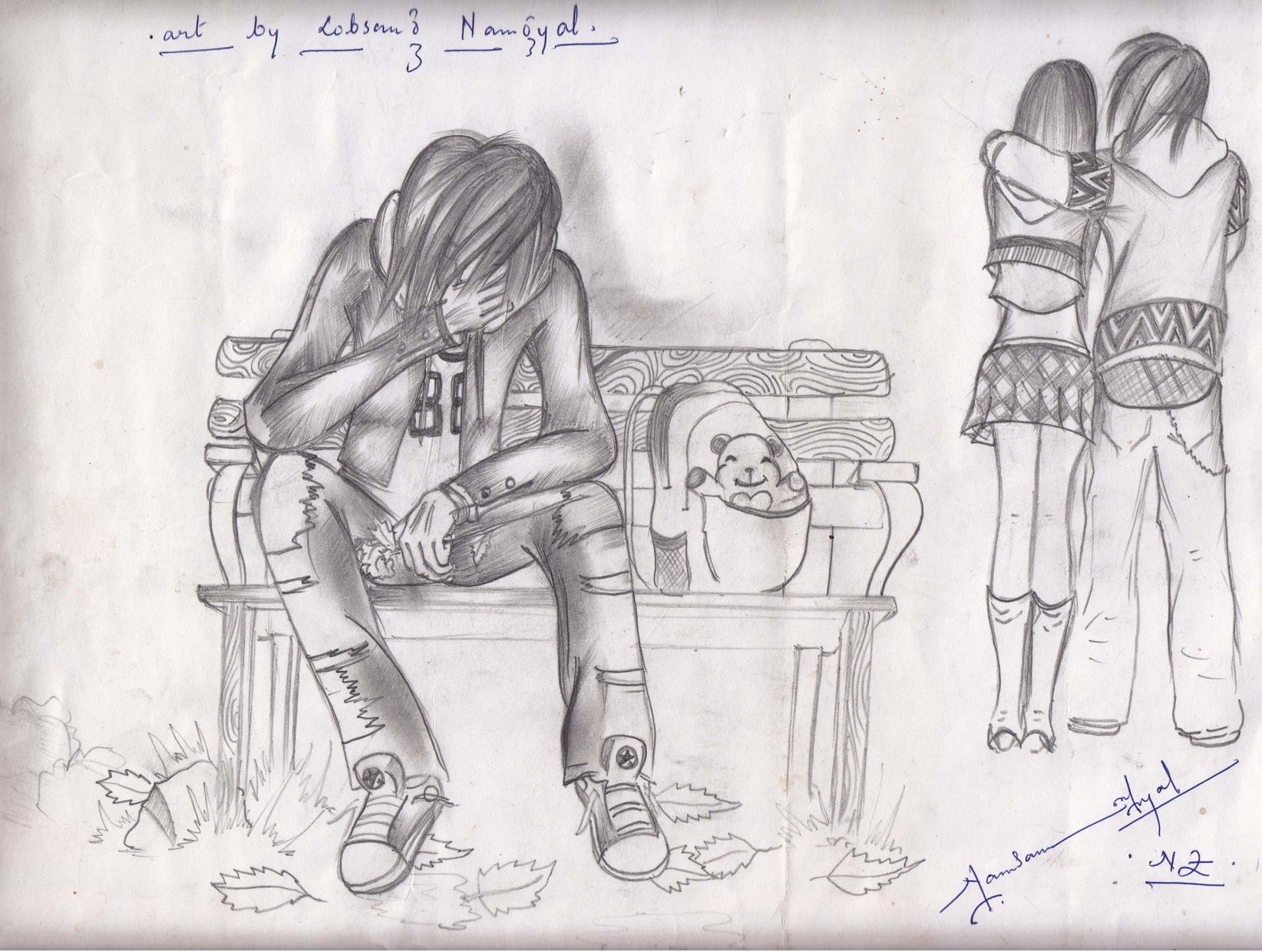 Рисунки для подростков карандашом грустные