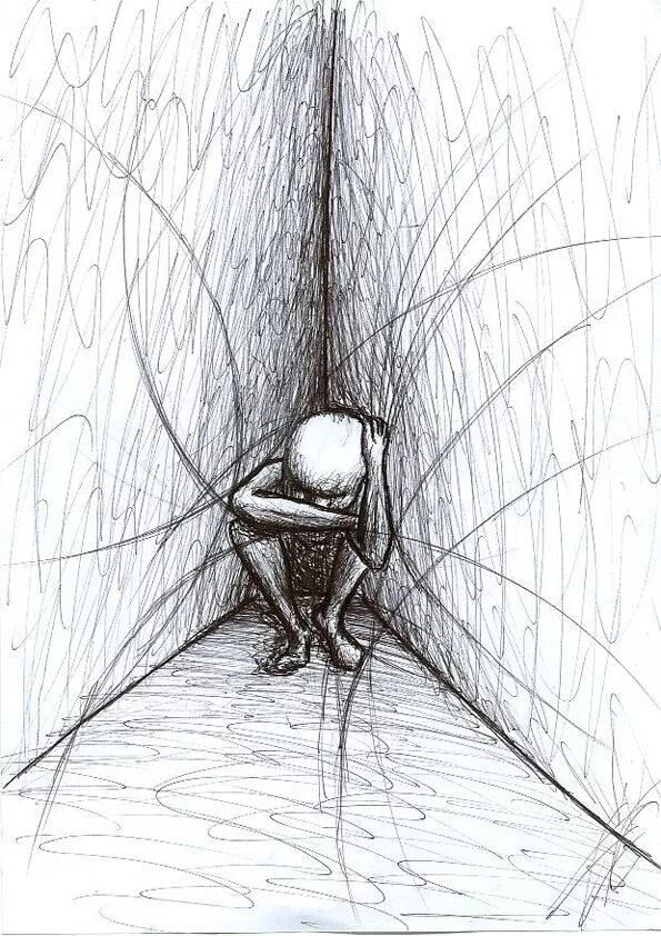 Рисунки карандашом одиночество