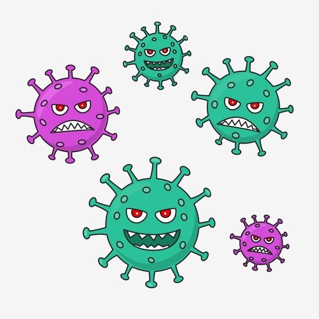 Вирус коронавирус мультяшный