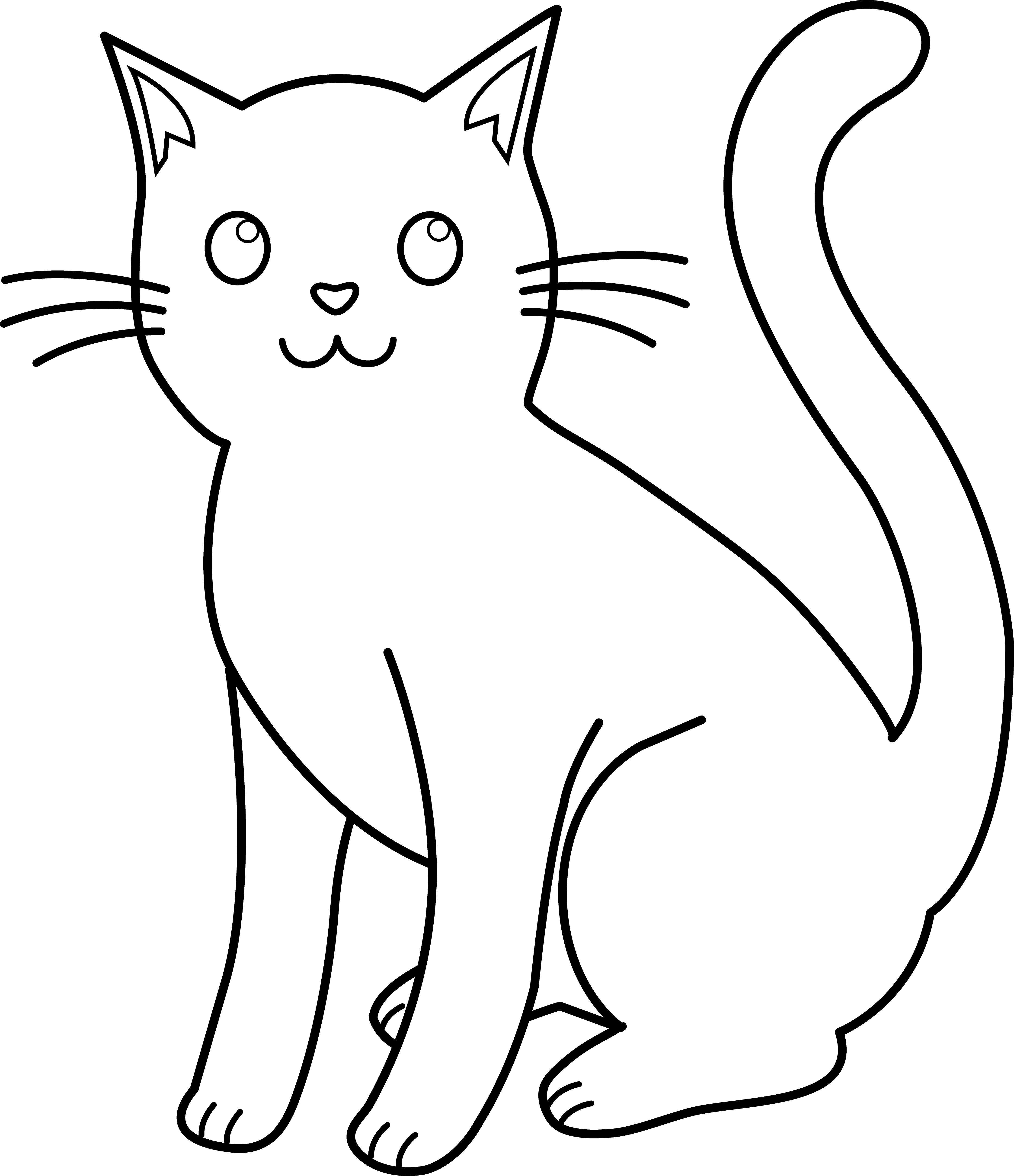 Трафарет кошки для рисования