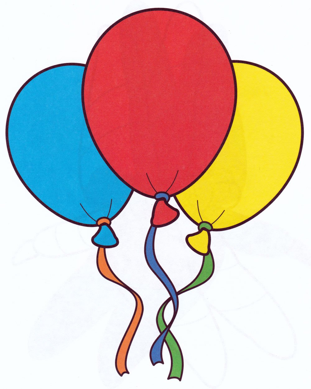 Рисование цветные воздушные шары
