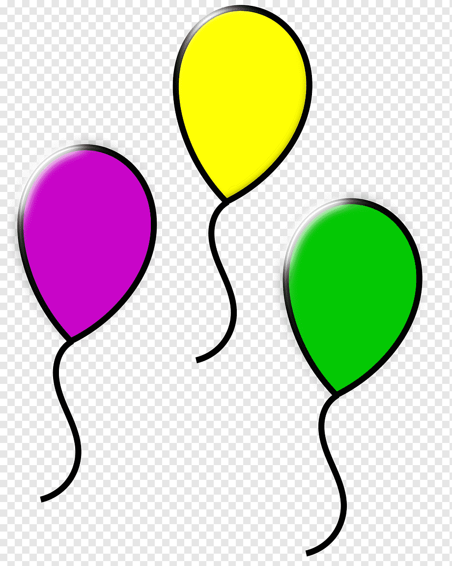 Нарисовать воздушные шарики разноцветные