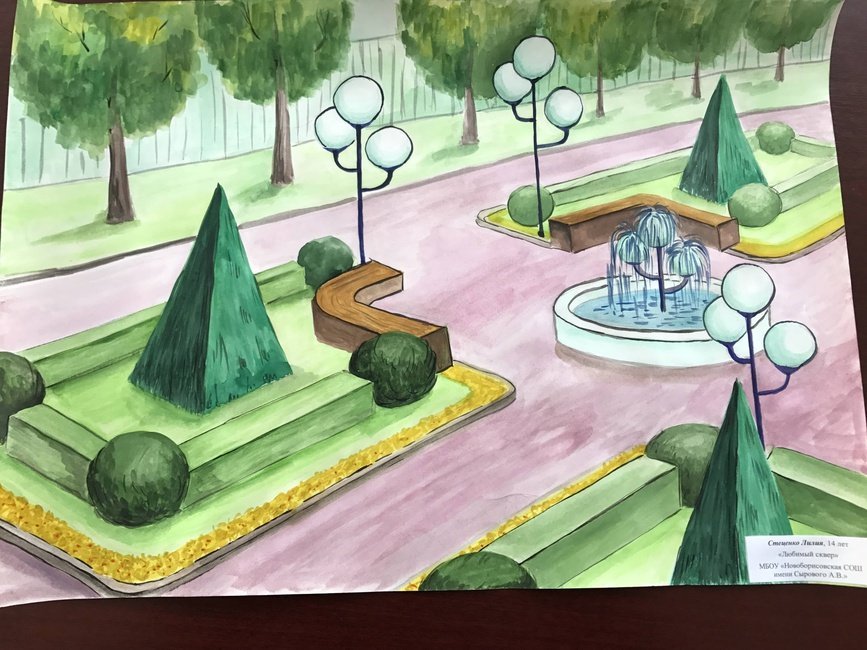Рисование парков и скверов