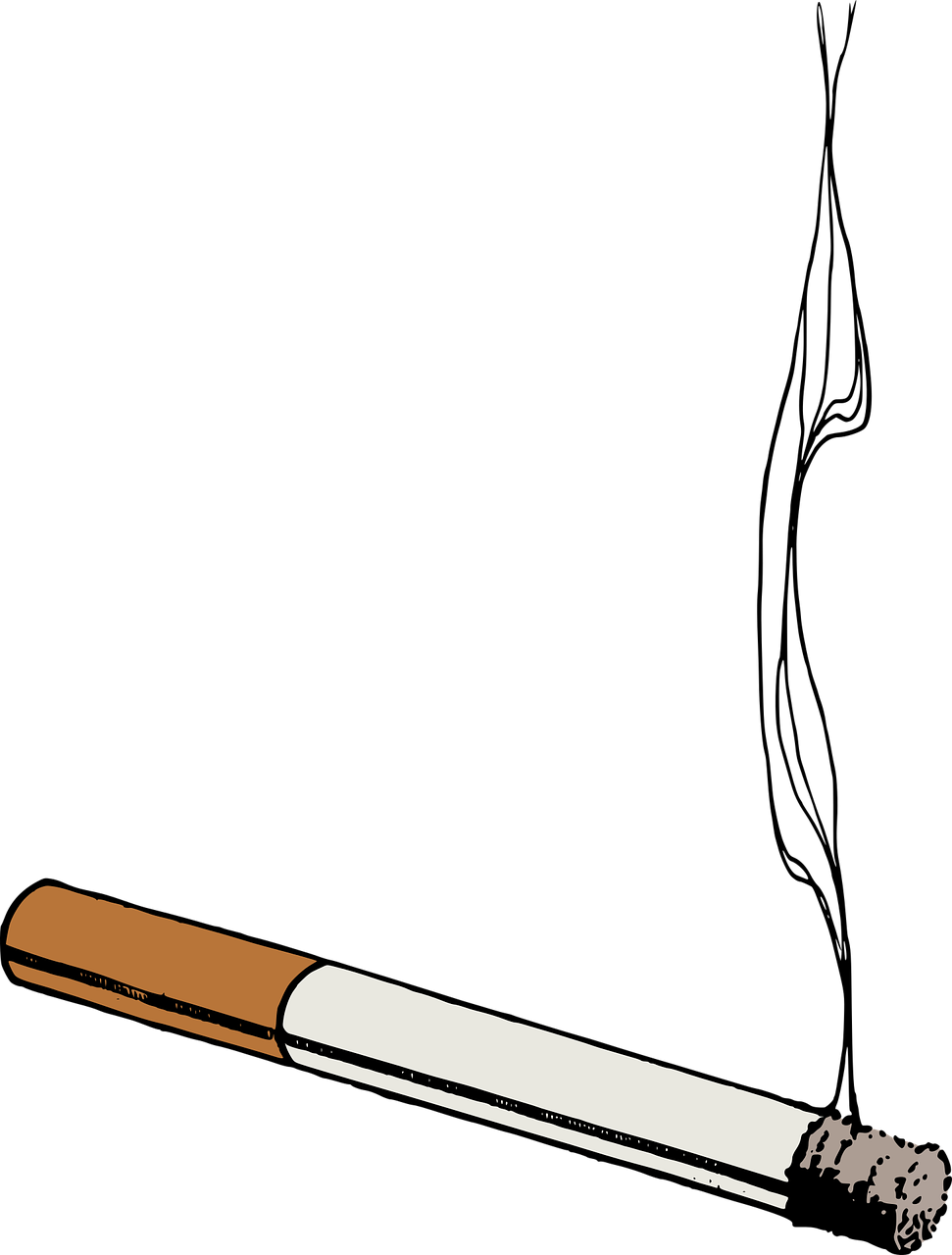 Сигарета на прозрачном фоне